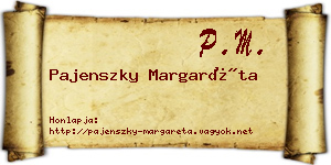 Pajenszky Margaréta névjegykártya